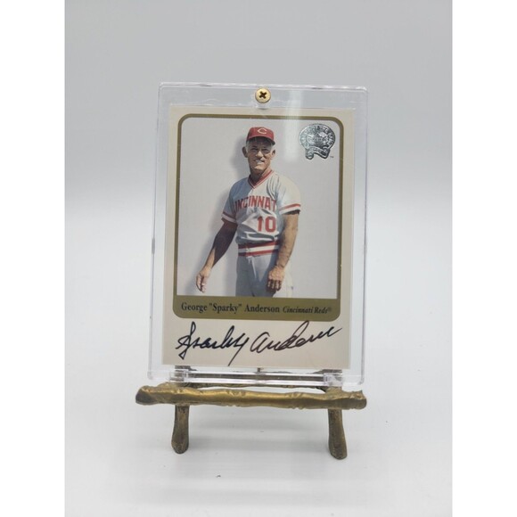2001 Fleer Greats of the Game - Sparky Anderson- Autographs-Cincinnati Reds - Picture 1 of 3